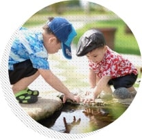 Boys playing in water